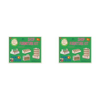 2PK Sam & Julia Wooden Furniture Kit Shop Kids DIY Toy 6y+