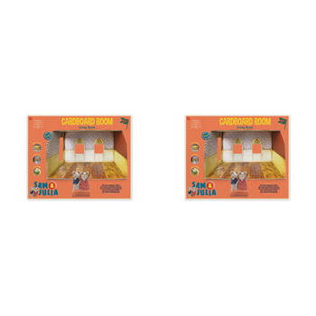 2PK Sam & Julia Cardboard Room Living Room Kids/Children DIY Toy 3y+