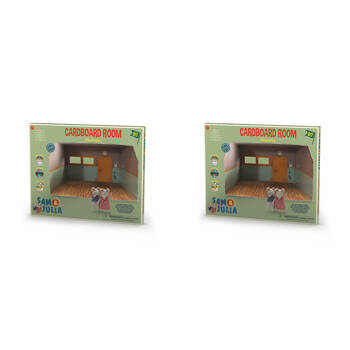 2PK Sam & Julia Cardboard Room Classroom Kids DIY Toy  3y+