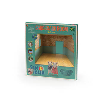 Sam & Julia Cardboard Room Master Bed Miniature Toy 6y+