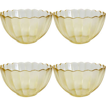 4PK LVD Glass Bowl Decorative Home/Dining Tableware 11.5cm Marrigold/Gold