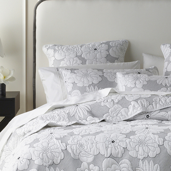 Bianca Leona Super King Poly Bedspread w/ Pillowcases/Cushion Cover Set WHT