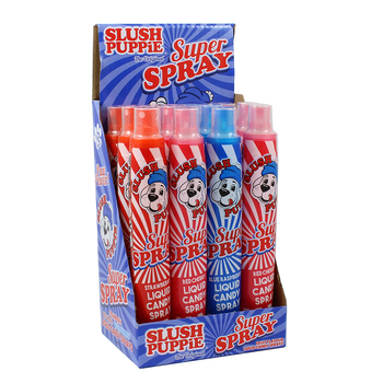 12pc Slush Puppie Super Spray Liquid Candy Confectionary 80ml Kids 5y+