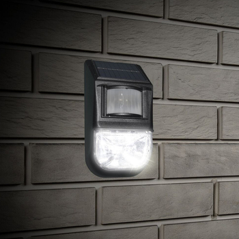 Motion Sensor 70 Lumen Solar LED Security Light Black