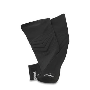 2pc Spalding Adults Padded Protective Compression Shooting Sleeve Pair Black