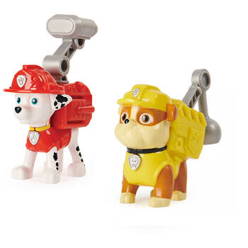 2pc Paw Patrol Action Pup - Rubble/Marshall