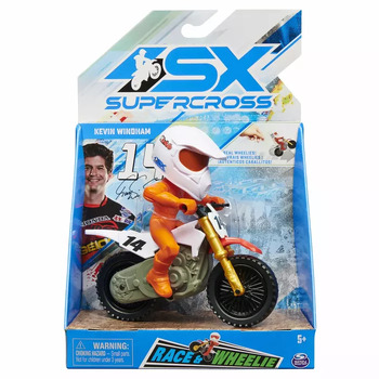 Spin Master Supercross Race & Wheelie Motorcycle Racer Bike Kids Toy 5+