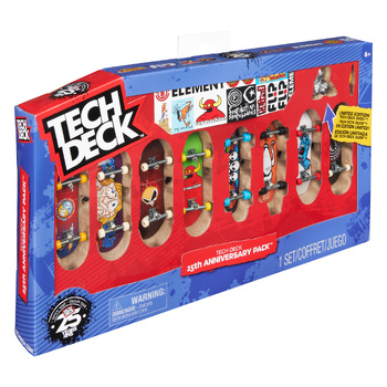 8PK Spin Master Tech Deck 25th Anniversary Pack Fingerboard Kids Toy 6+