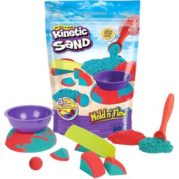 Spin Master Kinetic Sand Mold N Flow w/3-Moulder Kids Toy 3+