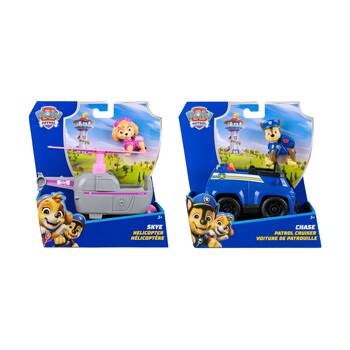 2x 2pc Paw Patrol Kids Toy Skye And Chase Sustainable Basic Rescue Vehicle 3Y+