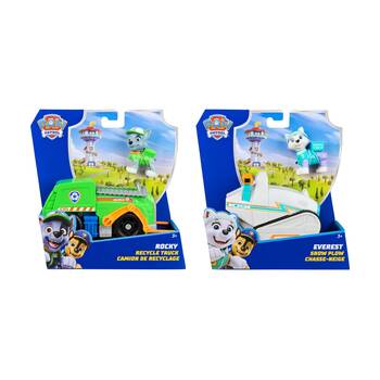 2x 2pc Paw Patrol Kids Toy Rocky & Everest Sustainable Basic Rescue Vehicle 3Y+