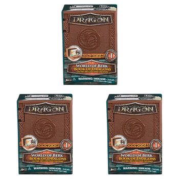 3PK Spin Master Dragon's Movie Mini Dragon Figurine 2.5 In - Assorted 4y+