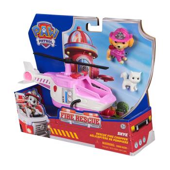 Paw Patrol Skye Rescue Fire Helicopter Chopper Vehicle Childrens Toy 3Y+ Pink
