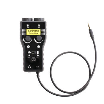 Saramonic 2-Channel XLR Microphone Audio Mixer For Mic/Guitar 3.5mm Black