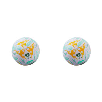 2PK MATILDAS Womens Lightning PVC Soccer Ball Size 5 - Mint