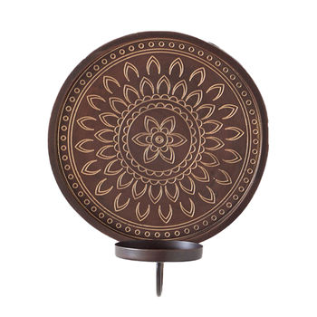 Rayell Tealight Holder Mandala Small Copper 21.5x25.5x11cm