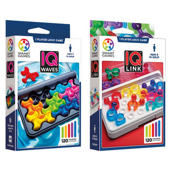 Smart Games IQ Link & Logic Puzzle Game Kids Educational Toy Combo Set 8y+