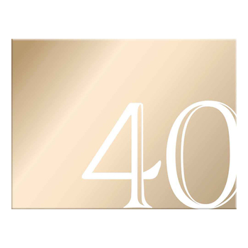 40th Rose Gold Guest Book Rose Gold Text 23x18cm Birthday Keepsake