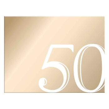 50th Rose Gold Guest Book Rose Gold Text 23x18cm Birthday Keepsake