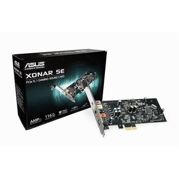 Asus Xonar SE 5.1 PCIe Gaming Sound Card 192kHz/24-bit Hi-Res Audio 116dB