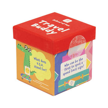 Talking Tables School of Fun Games Journey Buddy Family Travel Trivia Box