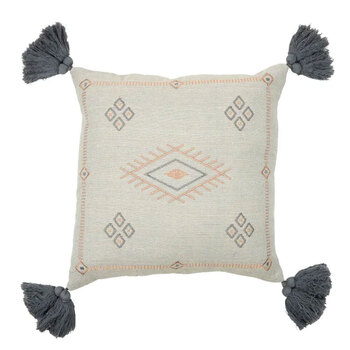 Coast To Coast Home 50cm Square Tayen Cotton Cushion Grey/Blue