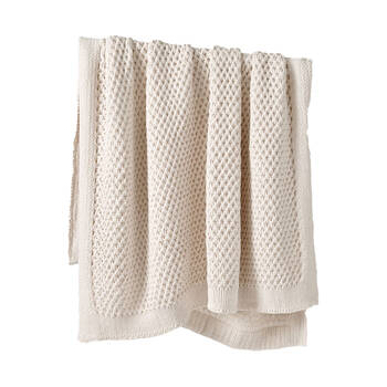 Bianca Sofala Throw Rug Chenille Sofa/Bed Decor 170x130cm Cream