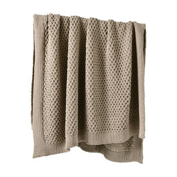 Bianca Sofala Throw Rug Chenille Sofa/Bed Decor 170x130cm Taupe