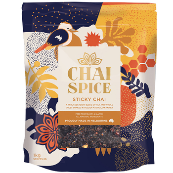 Chai Spice Sticky Cha Natural Blend Hot Tea Drink 1kg