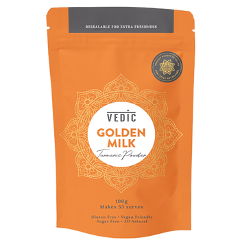 Vedic Golden Milk Turmeric Powder Blend Hot Drink Mix 100G