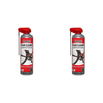 2PK Soudal Bike/Bicycle Chain Dirt Cleaner Spray Can 500ml
