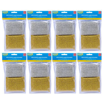 8x 4PK Spiffy Non Scratch Mesh Scourers