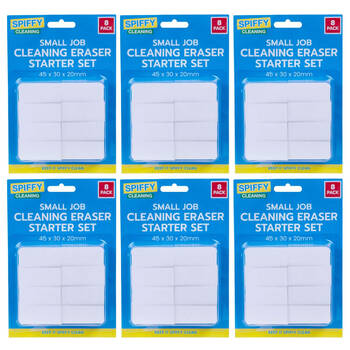 6x 8PK Spiffy Small Job Cleaning Eraser Set