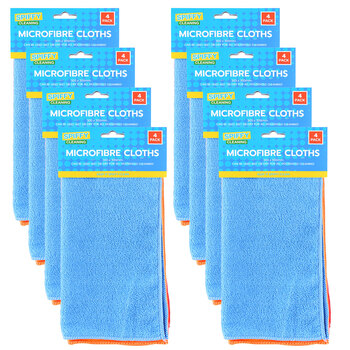 32pc Spiffy Cleaning Microfibre Household Cleaning Cloths