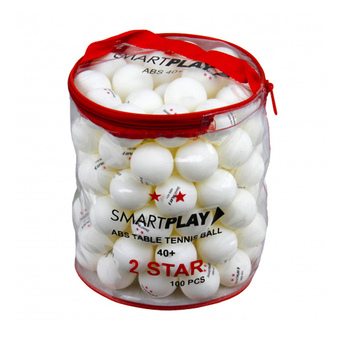 100pc Smartplay 2 Star Table Tennis Balls White