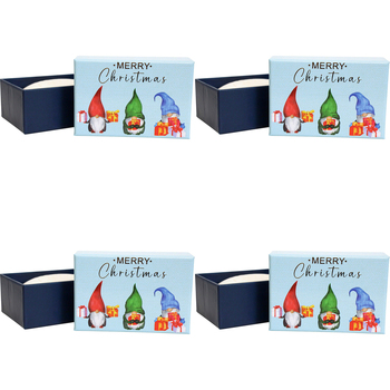 4PK LVD Merry Christmas Gnome Scented Bath Soap Bar 9x6cm w/ Box