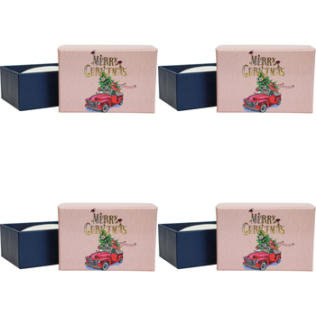 4PK LVD Merry Christmas Sausage Bath Soap Bar 9x6cm w/ Box