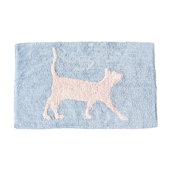 Rayell Bathroom Mat Absorbent Rug Kitty Blue 80x50cm