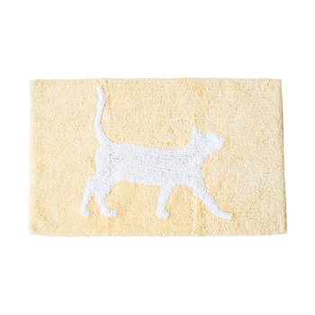 Rayell Bathroom Mat Absorbent Rug Kitty Yellow 80x50cm