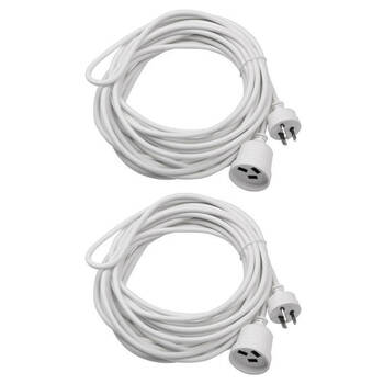 Sansai 10M Power Extension Cord 2PK