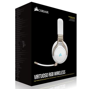 Corsair Virtuoso Wireless RGB Gaming Headset w/ Mic for PC - Pearl