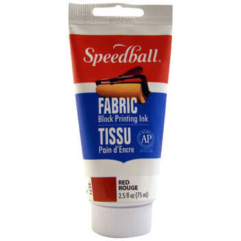 Speedball Water-Washable Oil-Based Fabric Block Printing Ink 75ml Red