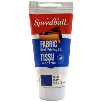 Speedball Water-Washable Oil-Based Fabric Block Printing Ink 75ml Blue