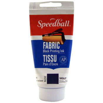Speedball Water-Washable Oil-Based Fabric Block Printing Ink 75ml Violet