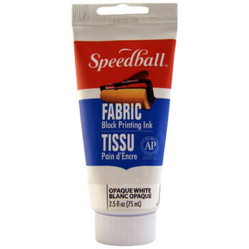Speedball Water-Washable Oil Fabric Block Printing Ink 75ml Opaque White