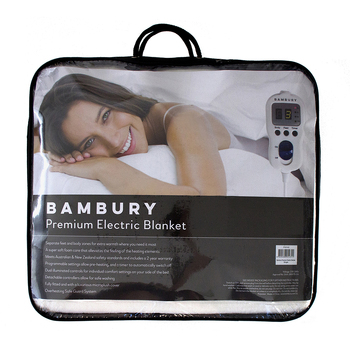 Bambury Extra Long Single Premium Electric Blanket Left Hand Controller