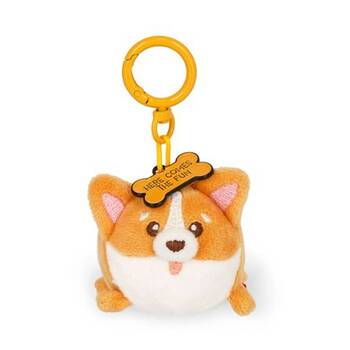 Legami Plush Keyring Corgi w/Metal Ring Super Soft Kids Bag Charm/Toy 3y+