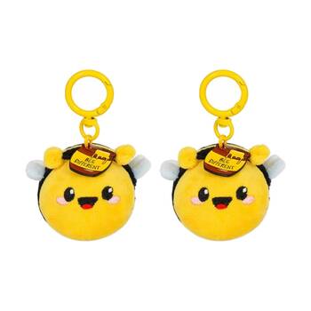 2PK Legami Plush Keyring Bee w/Metal Ring Super Soft Kids Bag Charm/Toy 3y+