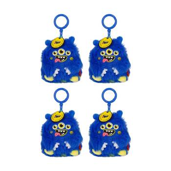 4PK Legami Plush Keyring Monster w/Metal Ring Super Soft Kids Bag Charm/Toy 3y+