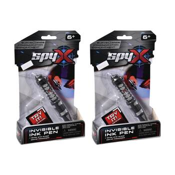 2PK SpyX Invisible Ink Pen Light Revealer Kids/Children Black 6y+